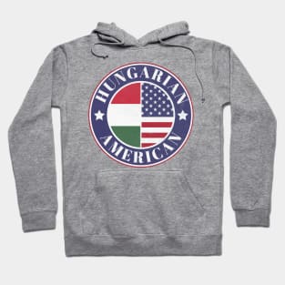 Proud Hungarian-American Badge - Hungary Flag Hoodie